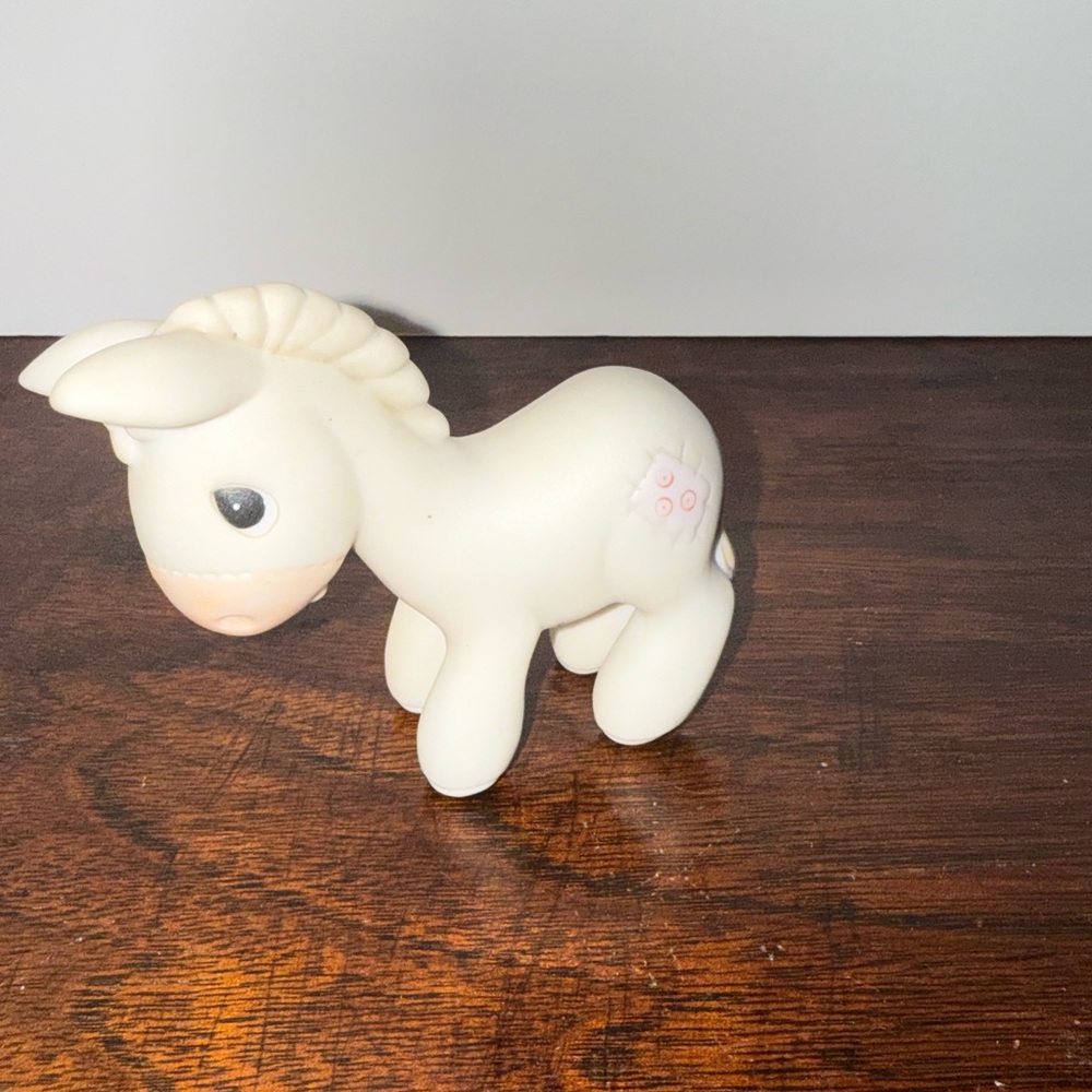 Precious Moments Donkey With Box And Tag 1980s